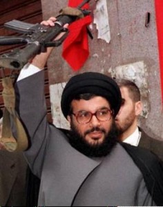 Nasrallah with Gun